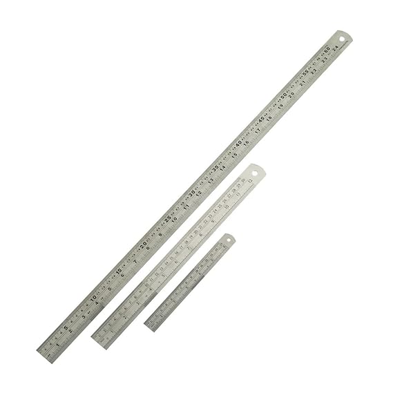 Steel Stainless Steel Rule Set 3Pc Amazon.co.uk DIY & Tools