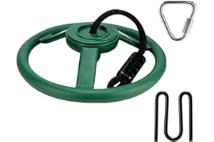 HYPONIX SPORTING Spinning Wheel for Monkey Line, Gorilla Line and Ninja Warrior Obstacle Courses – Complete Expansion Kit with Durable Buckles, Carabiners, Easy Setup, Safe Secure Training Equipment (Grey)