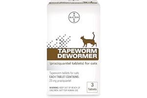 TUKNON Bayer Expert Care Tapeworm Dewormer for Cats (3 count)