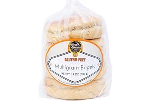 NEW GRAINS GLUTEN-FREE BAKERY New Grains Artisan Multigrain Bagels 14oz | Gluten Free Bagels with Texture of The Soft Bagels | Light & Fluffy Bread for Toasted with Combination of Fruits, Spreads, or Sandwich Fillings