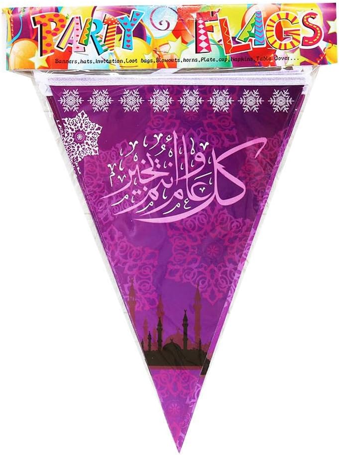 Supicity 2020 Ramadan - Eid Mubarak Letter Banner Decoration Banner Cutouts Eid Mubarak Moon Star Banner