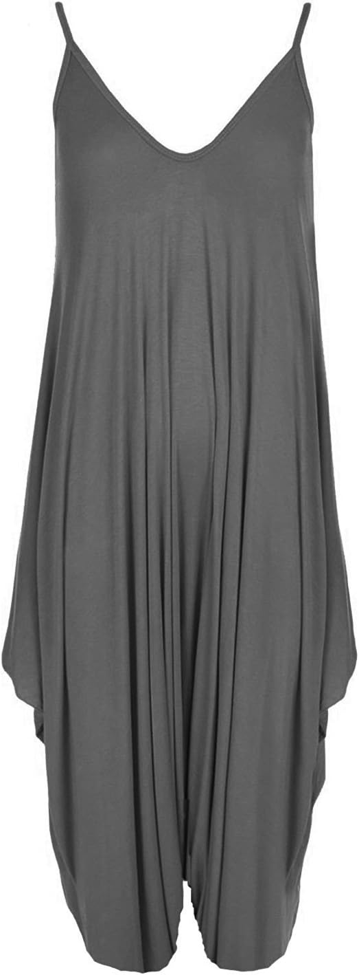 MISS BOHO CHIC New Ladies Cami Lagenlook Romper Loose Harem Jumpsuit Playsuit Dress Plus Size