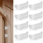 Shimeyao 4 Pcs Gutter Downspout Straps 2 x 3Inch Downspout Pipe Clip, White | Secure Wall Mounting, Rust-proof Aluminum, Hidden Design, Clean Exterior, Gutter Downspout Hardware
