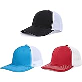 kozinu Unisex Trucker Hats Blank Mesh Snapback Hats Sport Plain Baseball Caps Adjustable Fitted Hat