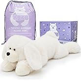 YGZE Weighted Dog Stuffed Animal Realistic Weighted Puppy Plush – 24 Inch, 4 lbs Lifelike Plush Dog Laying Stuffed Animal Gift for Kids & Adults