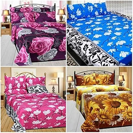 Ganesh Decor Shree Ganesh Fab 155 Tc Polycotton Double Floral