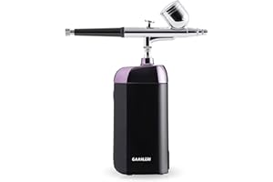 Gaahleri Airbrush Kit, Cordless Airbrush with Compressor, Makeup Air Brush Set, Handheld Mini Airbrush for Cake Decorating, Nail Art, Model Coloring Body Tattoo Facial Care All-Purpose