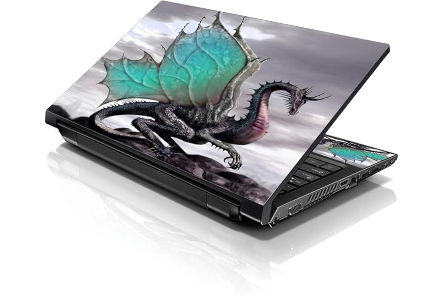LSS Laptop 15 15.6 Skin Cover with Colorful Dinosaurs Pattern for HP Dell Lenovo Apple Asus Acer Compaq - Fits 13.3" 14" 15.6" 16" (2 Wrist Pads Free)
