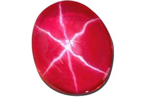 GEMHUB Natural Red Star Ruby Loose Gemstone EGL Certified 4.00-8.65 Carat 6 Rays Star Ruby Stone for Jewelry Making and Collection
