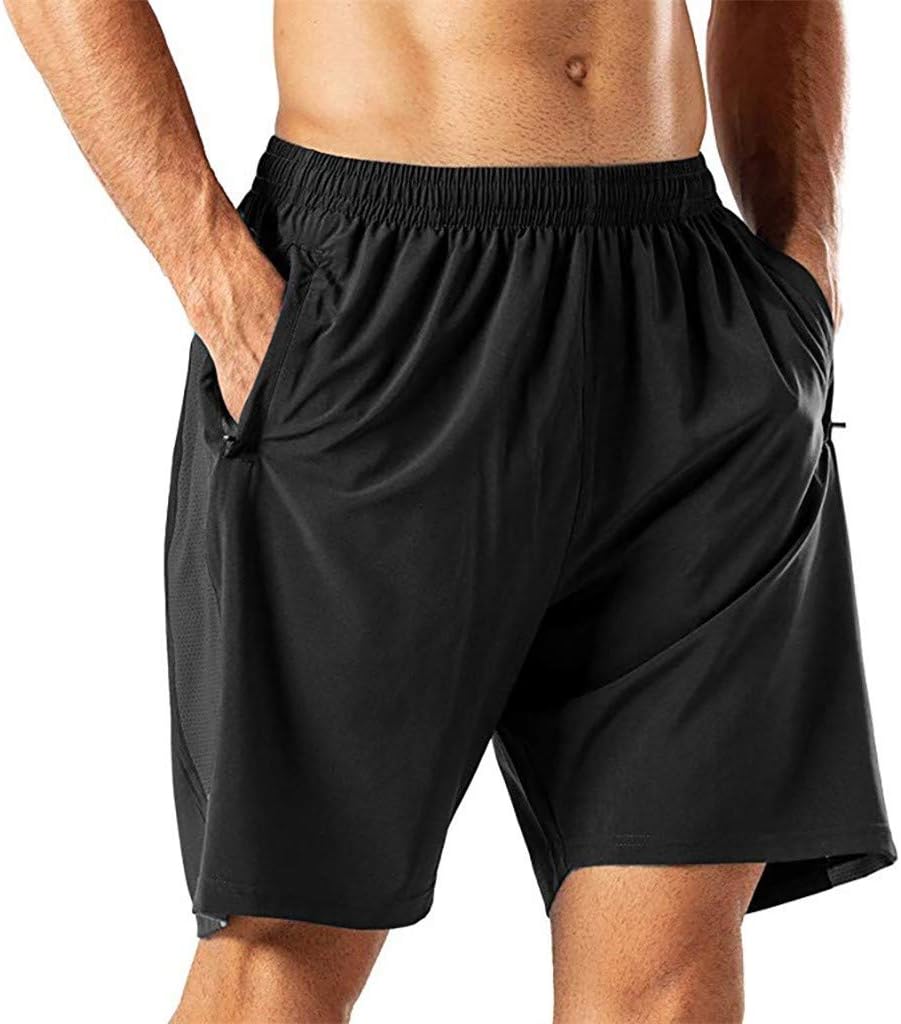 BXzhiri Men's Gym Fitness Drying Workout Shorts Running Short Pants with Pockets