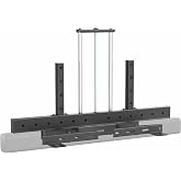 VIVO Black Universal Soundbar TV Mount for 32-100 in Screens, Mount-ASM1 | Height and Depth Adjustment, Wide VESA Range up to 600, Steel Design, Secures to Wall-Mounted TVs, Holds 11 lbs