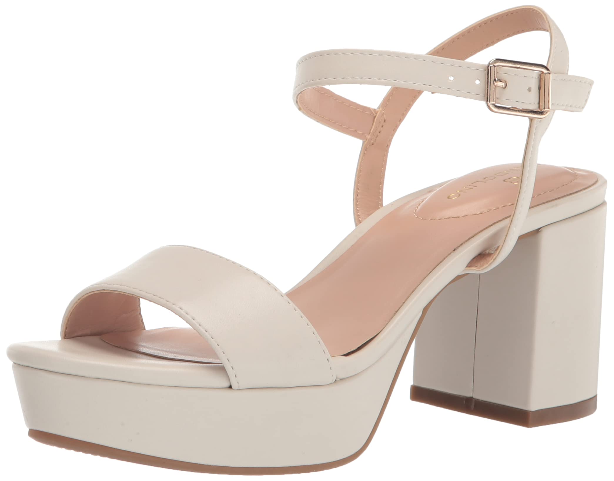 Bandolino Women’s Pennie Heeled Sandal, Vanilla 150, 9.5