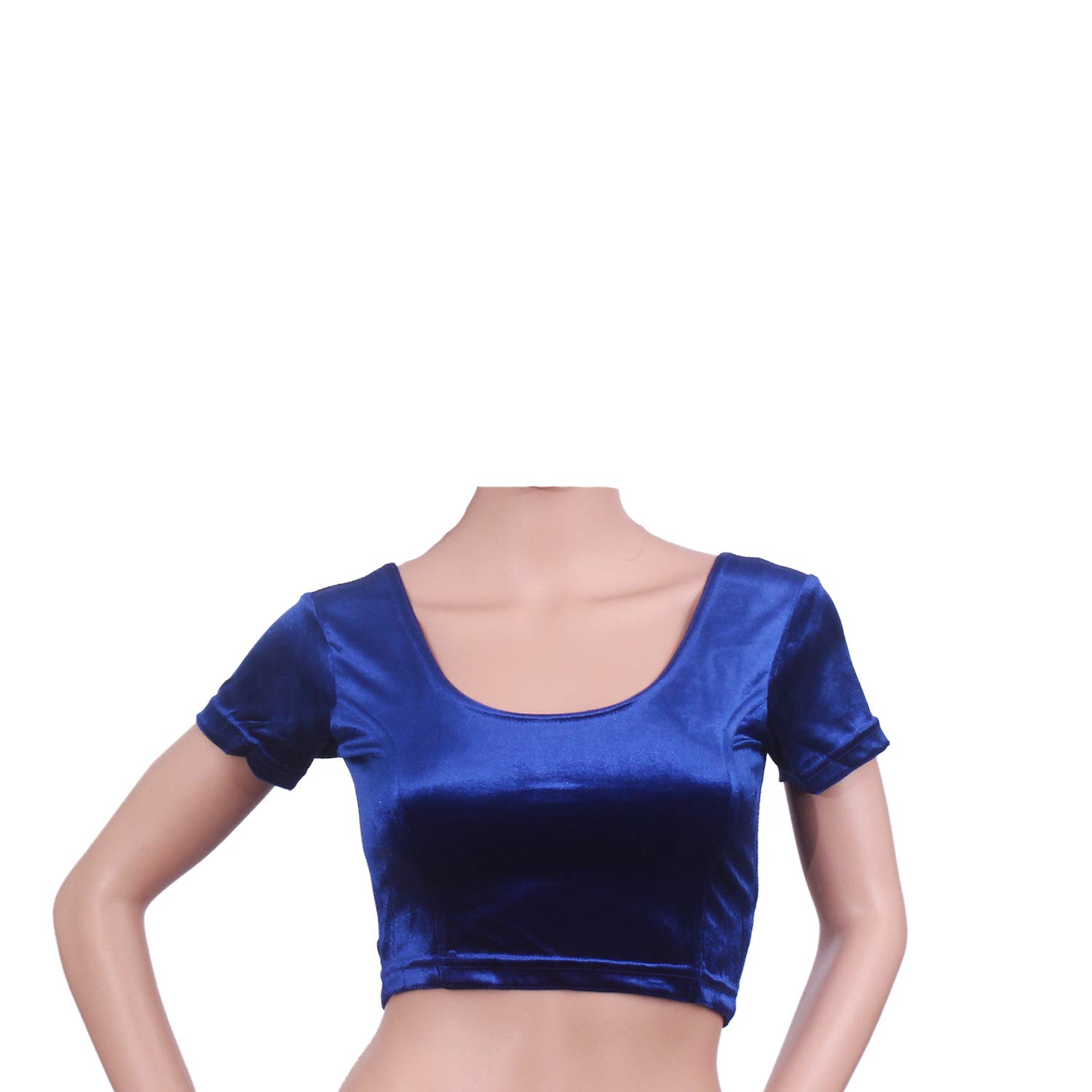bagaholics velvet fabric princess cut stretchable blouse half sleeves readymade designer party wear saree blouse for women's