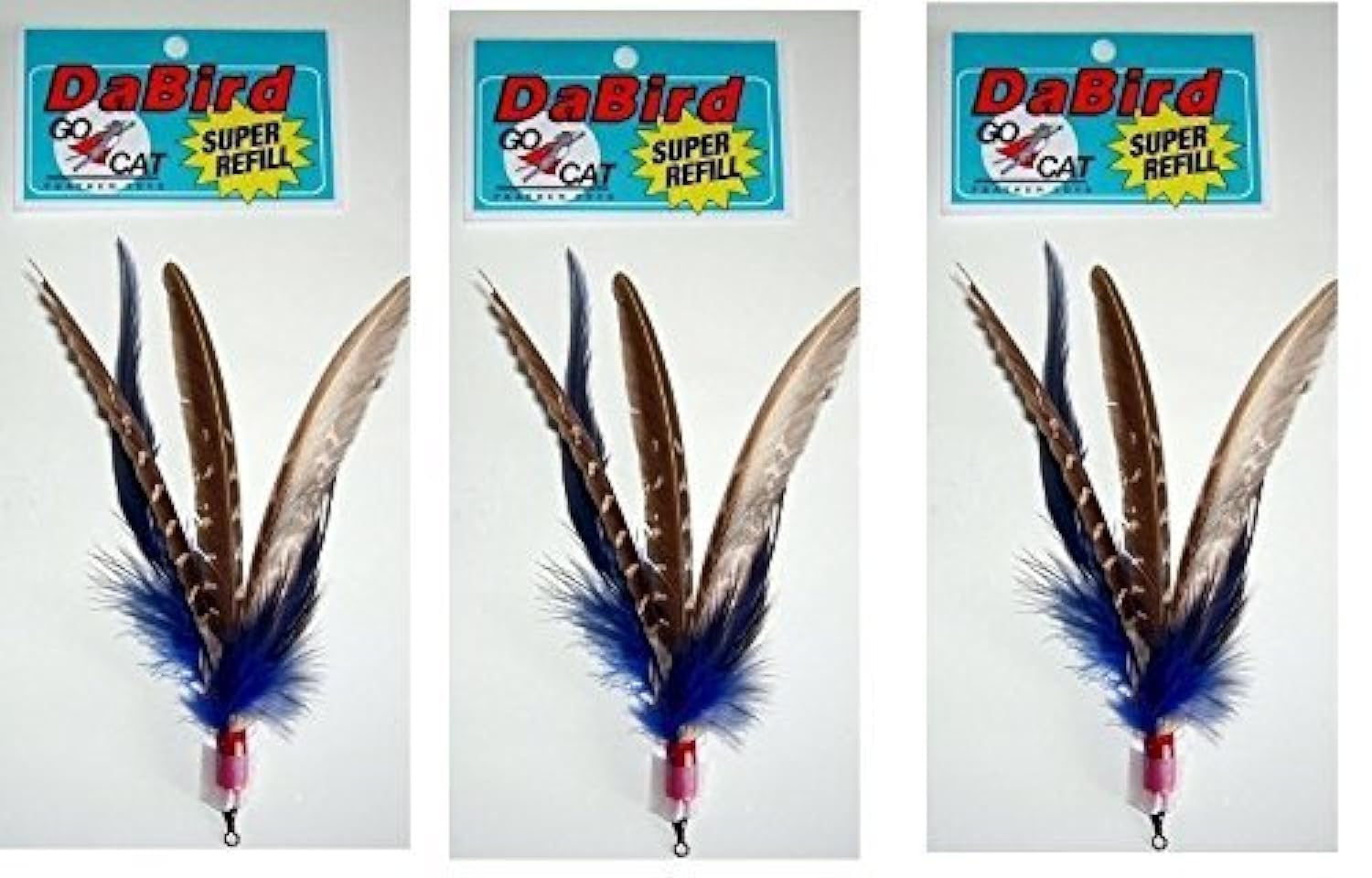 Photo 1 of GoCat DaBird SUPER Feather Refill, Assorted Colors, Pack of 3
