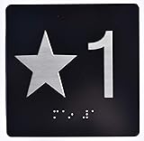 STAR 1 - Elevator Jamb Plate sign With Braille and