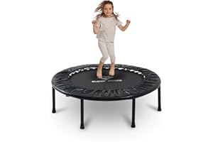 PY SUPER MODE 36 inches Toddler Trampoline - Upgraded Kids Trampoline Indoor for Ages Over 6 with 170lbs Max Load Capacity, One-Piece Jump Mat Design for Enhanced Stability