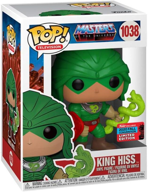 Funko Pop! TV: Masters of The Universe - King Hiss, NYCC 2020 Shared Fall Convention Exclusive Vinyl Figure…