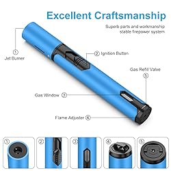 Torch Lighters 2 Pack Adjustable Jet Flame Butane