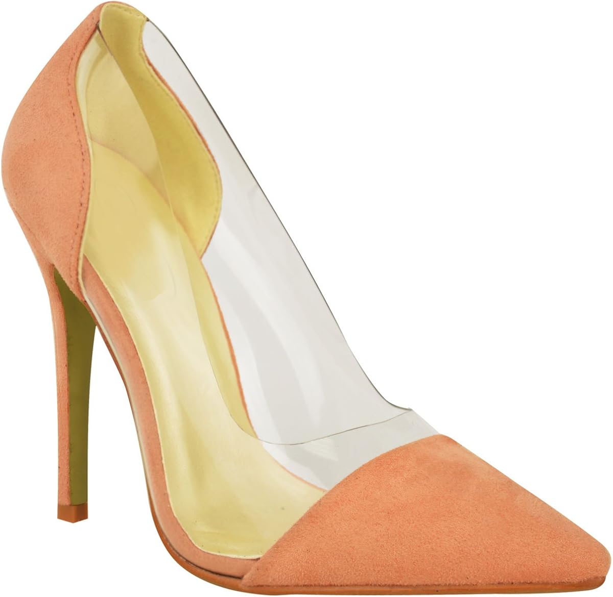 perspex slip on heels