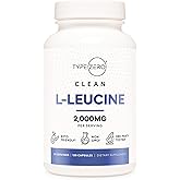 Type Zero L-Leucine Capsules (2000mg per Serving) 120 Capsules - 30 Servings