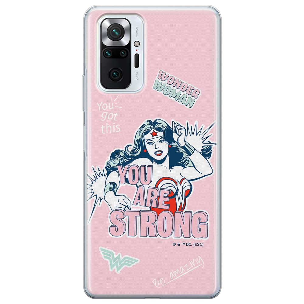 ERT GROUP mobile phone case for Xiaomi REDMI NOTE 10 PRO original and officially Licensed DC pattern Wonder Woman 025 optimally adapted to the shape of the mobile phone, case made of TPU