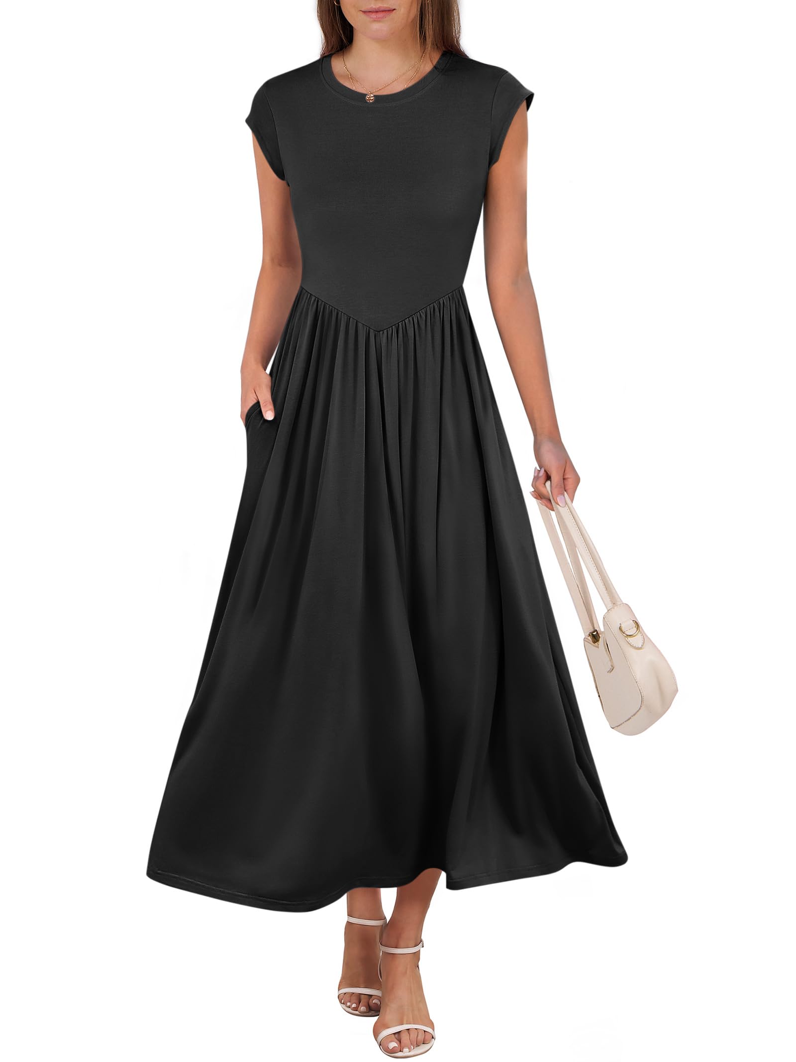 flowy sleeves with aline overall dress Plus Size A-Line - Black 5% Spandex Embrace effortless boho charm with Moon Woods Plus Size Overall Dress in Red Yellow Floral Brenda