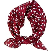 Pemilosci Cotton-Blend Bandana, Head Scarf, Headband, Head wrap, Hair Neck Scarf for Women 22 x 22 inch