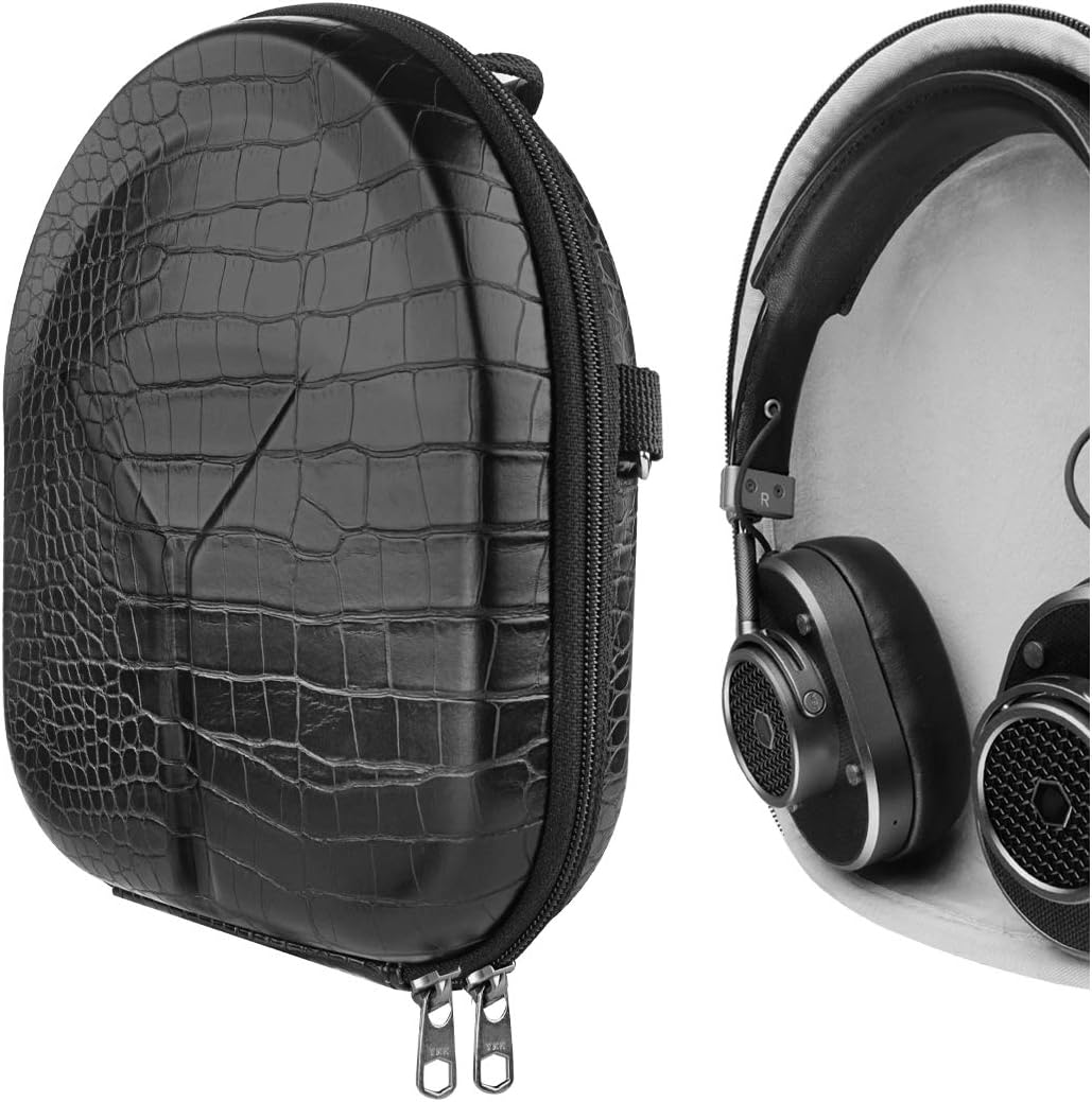 Geekria Shield Headphones Case for Lay Flat On-Ear Headphones, Replacement Hard Shell Travel Carrying Bag with Cable Storage