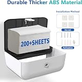 modunful Paper Towel Dispenser Wall Mounted ABS White view 2