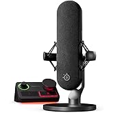 SteelSeries Alias Pro Kit — XLR Mic + Stream Mixer — 3x Bigger Capsule for Gaming, Streaming and Podcasting — USB/XLR Interfa