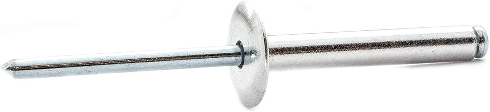Screws City 5mm x 25mm Large Flange Dome Head Pop Rivet Aluminium/Steel Shaft