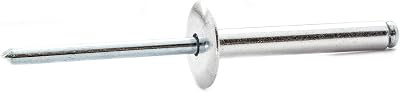 Screws City 5mm x 25mm Large Flange Dome Head Pop Rivet Aluminium/Steel Shaft