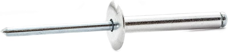 Screws City 5mm x 25mm Large Flange Dome Head Pop Rivet Aluminium/Steel Shaft