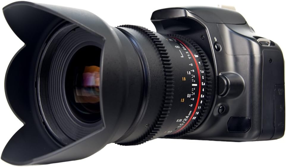 Bower SLY24VDC Ultra-Fast Wide-Angle 24mm T/1.5 Digital Cine Lens for Canon SLR Camera