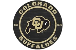 KH Sports Fan Colorado Buffaloes Colored Circle Sign, 20x20 Inches, Buffaloes Decor for Dorm Room, Bedroom, Fan Cave, Living Room; Display Your Team Spirit with This Unique Colorado (Boulder) Buffaloes Wall Art