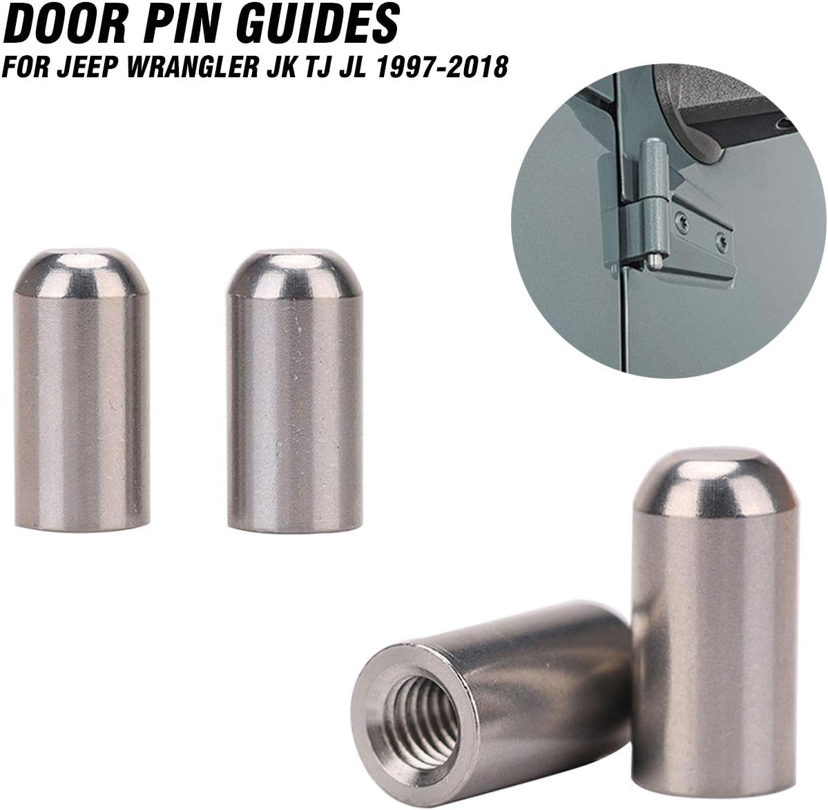 RTTCZ for Jeep Door Hinge Pin Bolts Guides Liners for 19972020 Jeep