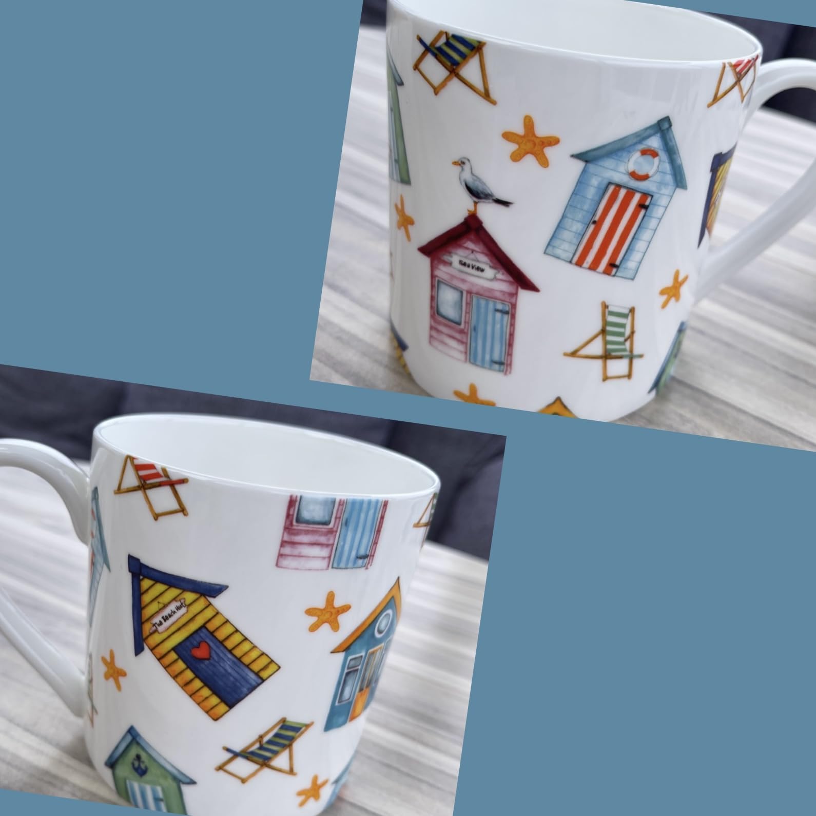 Dreamair 1 Pint Fine Bone China Mug Beach Hut — image 1