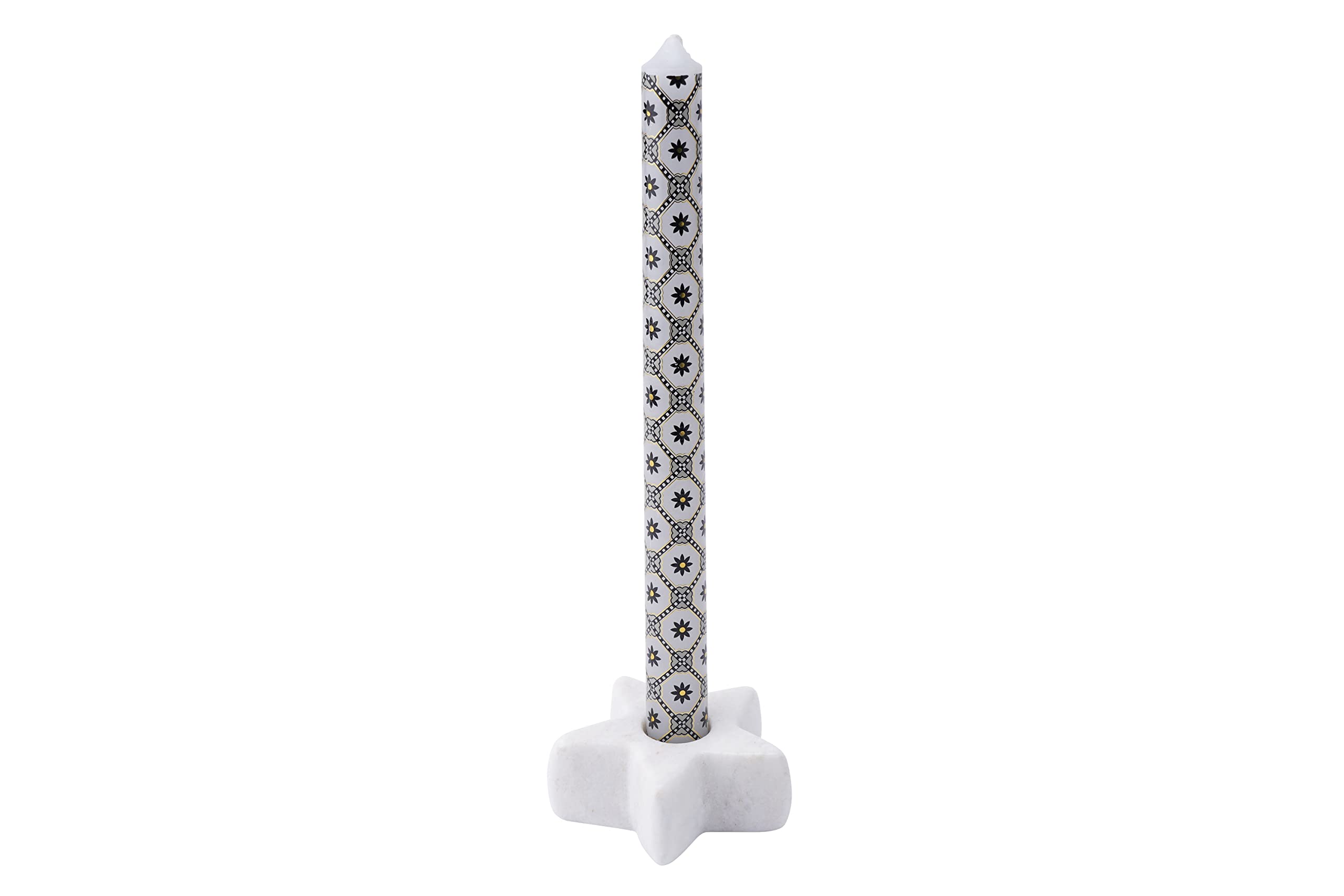 CGB Giftware | Star Shaped Tea Light Candle Holder | White Marble | Christmas Wedding | Gift For Home | Joy To The World Range | GB05842