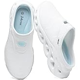 Jakcuz Men Slip On Mules Lightweight Open Back Sneakers Breathable Walking Shoes