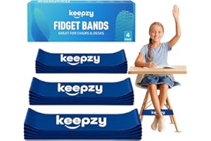 4 Pack Chair Bands, Anti Slip Chair Bands for Kids with Fidgety Feet, Fidget Bands for Classroom Chairs, Desk Bands for Chair