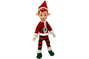 The Original Elf Christmas Dolls, Mini 5.5" Christmas Elf Doll, Toy for Kids or Décor, Toy Elf Dolls, Poseable Little Shelf Sitters with Dangling Legs