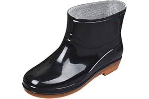 Rain Boots Women Ankle Rain Shoes Botte De Pluie Femme Water-Proof Rubber Boots Comfortable Garden Shoes for Outdoor