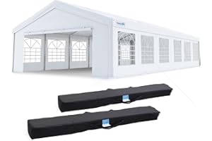 Quictent 20x40 Party Tent Heavy Duty Outdoor Canopy Tent Carport Wedding Event Shelter BBQ Wedding Tents for Parties with Storage Bags(Church)