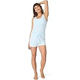PJ Salvage womens Lacey Basics Tank Top and Shorts With Lace Details 2-piece Pajama Set