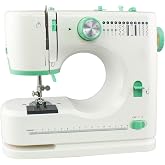 DTIORO Portable Mini Electric Sewing Machine for Beginners, 12 Built‑in Stitches, Dual‑Speed Sewing Machine with LED Light &amp; Storage Drawer, Ideal for Home DIY, Mending and Travel Use