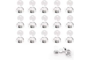 Ant Mag Magnetic Push Pins Strong Push Pin Magnets for Fridge Whiteboards Calendars Maps in School & Office Pack of 18 White
