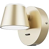 URSOLA Wall Light LED Wall Sconce with On/Off Switch USB Charging Port 110 Volt Hardwired Wall Lamp 350 Rotatable Up Down Sco