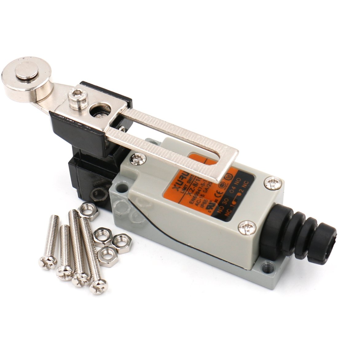 Heschen Limit switch Z-8/108 Adjustable Roller Lever 5A 250VAC SPDT Momentary CE listed IP 65 for CNC Mill Plasma - Image 5