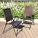 PHI VILLA Rattan Patio Dining Chairs Set of 2,Outdoor Wicker Sling Chairs,Foldable Patio Dining Chairs for Garden,Backyard, Lawn, Porch, Poolside and Balcony,2 Packs