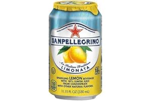 SAN PELLEGRINO SanPellegrino 43347 Sparkling Fruit Beverages, Limonata (Lemon), 11.15 oz Can, 12/Carton